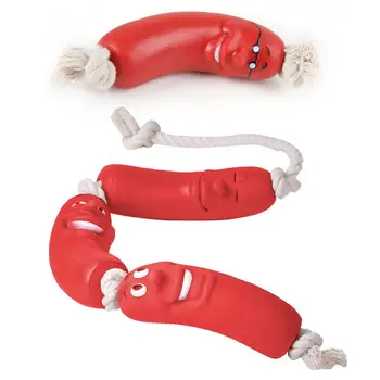 

New Hot Sell sausage bite Pets Dog Toys Funny high-quality silicone Toy Safety Rubber For Dogs Molar Chew Toys
