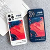 Art Oil Painting Letter Phone Case For iphone 12 Mini 11 Pro Max XS XR 12Pro SE 2020 7 8 Plus X Solid Color Silicone Soft Cover
