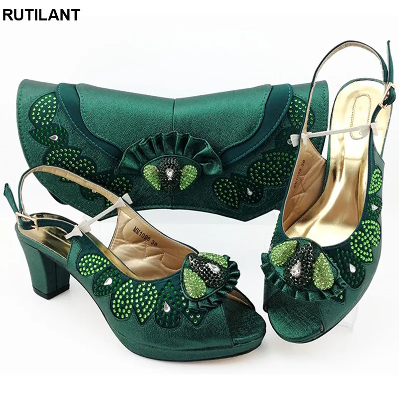

New Arrival Italian Shoes with Matching Bags Italian Designer Shoes and Bags Matching Set Shoes and Bag Set African Sets 2019