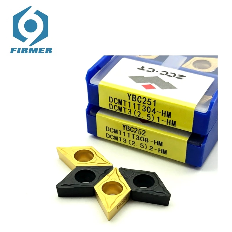 Оригинальный ZCCCT CNC Blade DCMT11T304 11T308 HR HM YBC251/252 карбидная вставка токарный инструмент
