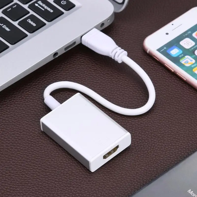 ALLOYSEED USB3.0 к HDMI конвертер «Папа-мама» кабель адаптер 5,0 Гбит/с высокоскоростной 1080P 3D USB3.0 HDMI кабель для HDTV проектора