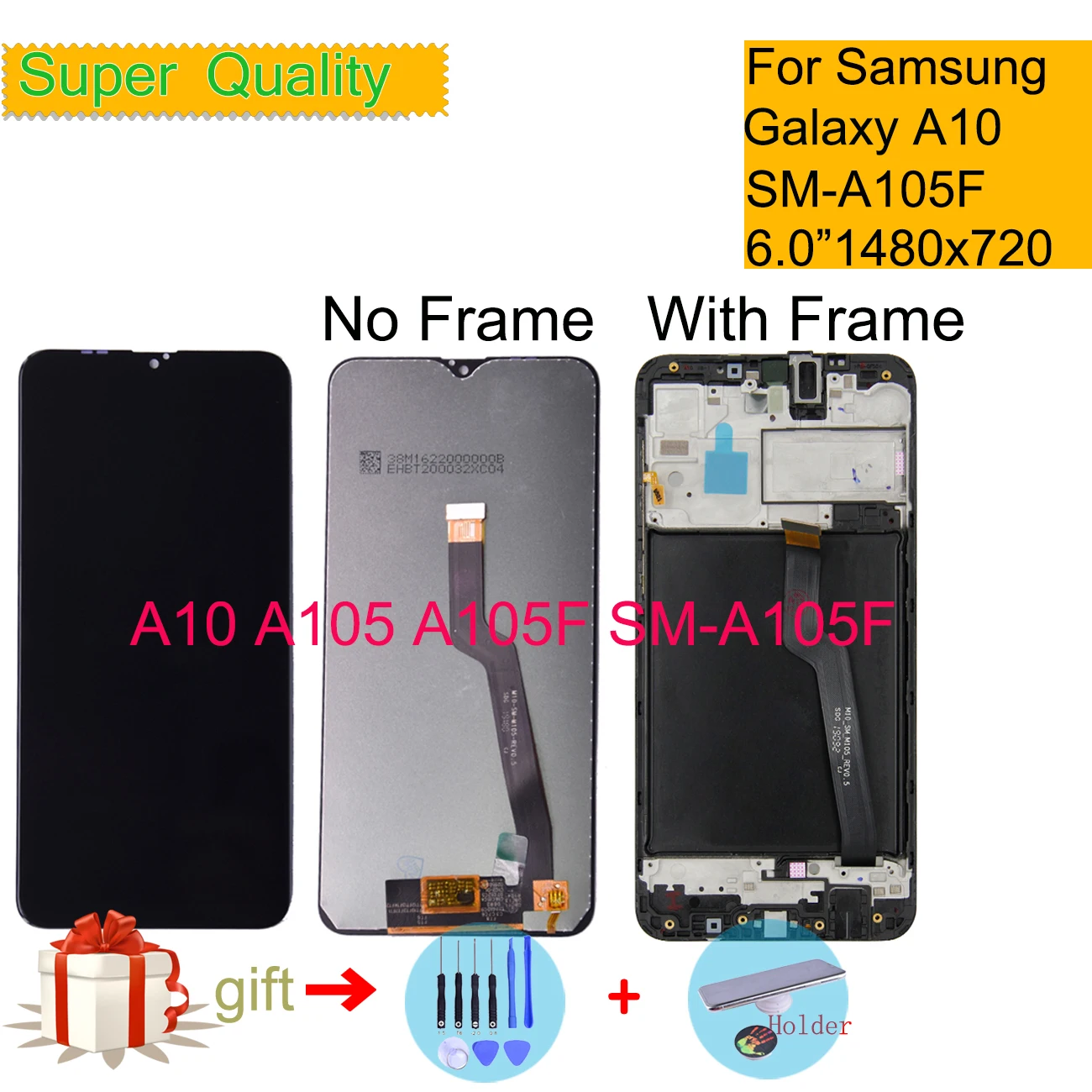 6," ЖК-экран для samsung Galaxy A10 A105 A105F SM-A105F, сменный дигитайзер в сборе с рамкой