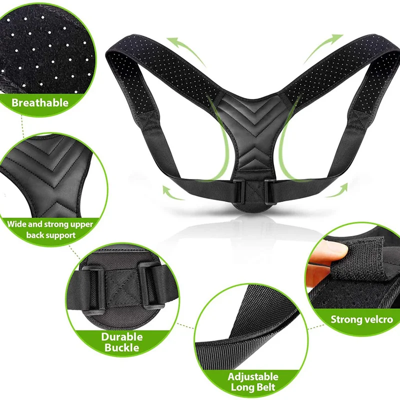 Adjustable Back and Shoulder Posture Corrector, Back Posture Correction Neck Pain Relief