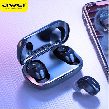 

Original Awei T20 Bluetooth 5.0 Headset TWS Wireless Earphones In Ear Mini Earbuds Stereo Gaming With Mic Touch Contorl Wireless