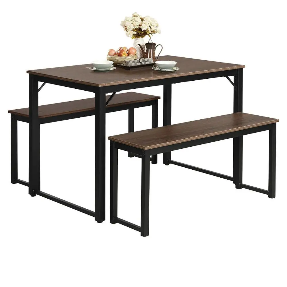 Modern 3 Piece Dining Set Studio Collection Soho Dining Table With Two Benches Hw65622 Dining Room Sets Aliexpress