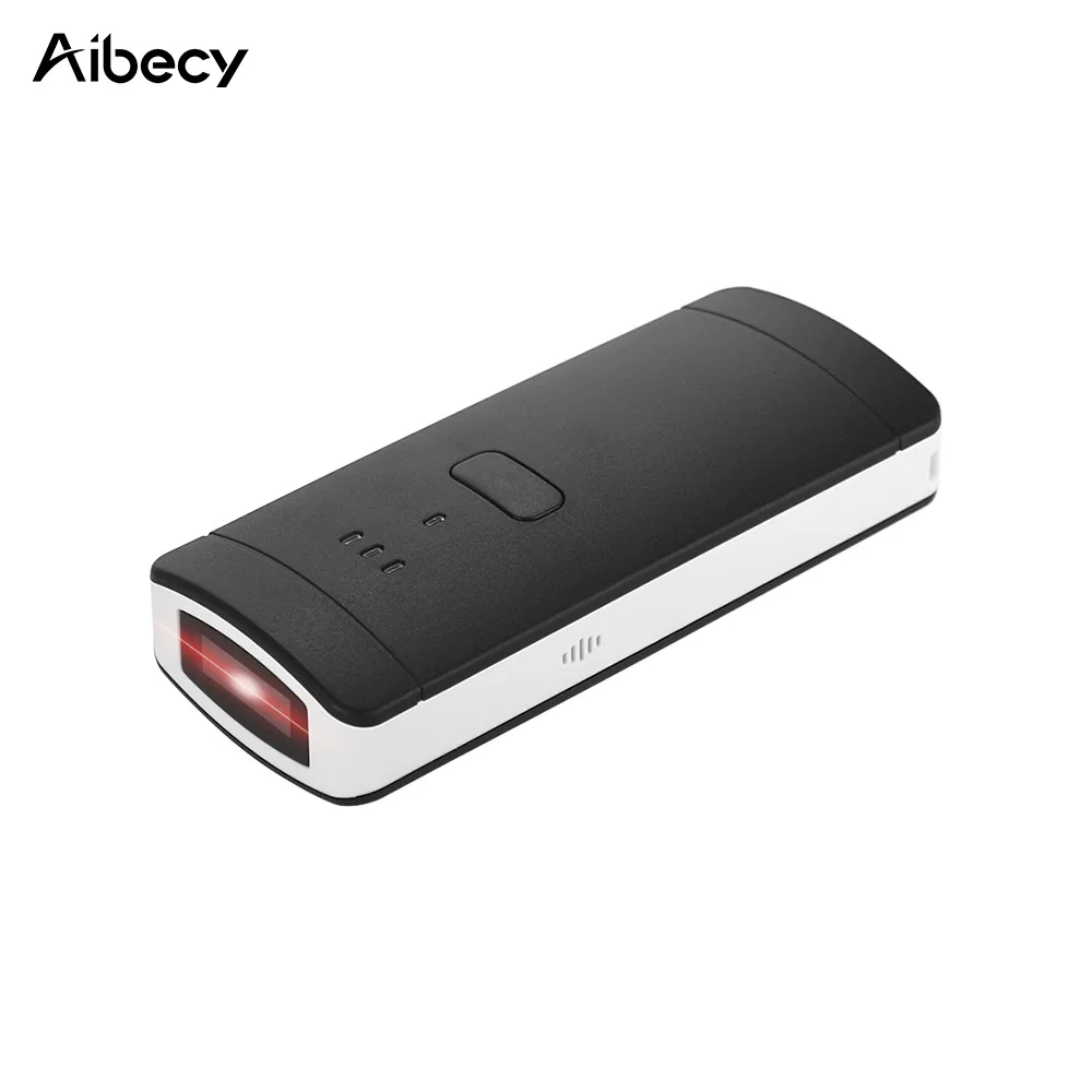 Aibecy Портативный мини беспроводной BT сканер штрих-кодов 1D для считывания штрих-кода ручной считыватель с USB Кабельный приемник Поддержка для Windows XP/Win