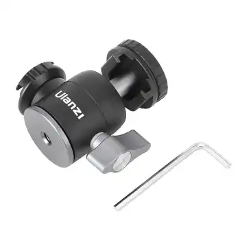 

Ulanzi Aluminium Rotatable Mini Vlog Dual Cold Shoe Ballhead for Microphone Smartphone DSLR Tripod