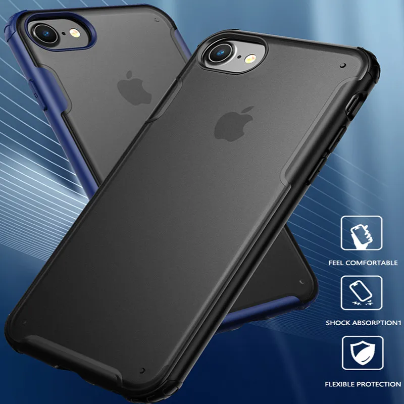 Чехол для iPhone 6 6s 7 8 Plus X Xs Max XR защитный силиконовый чехол с жестким задним корпусом грязеотталкивающий противоударный плотный чехол