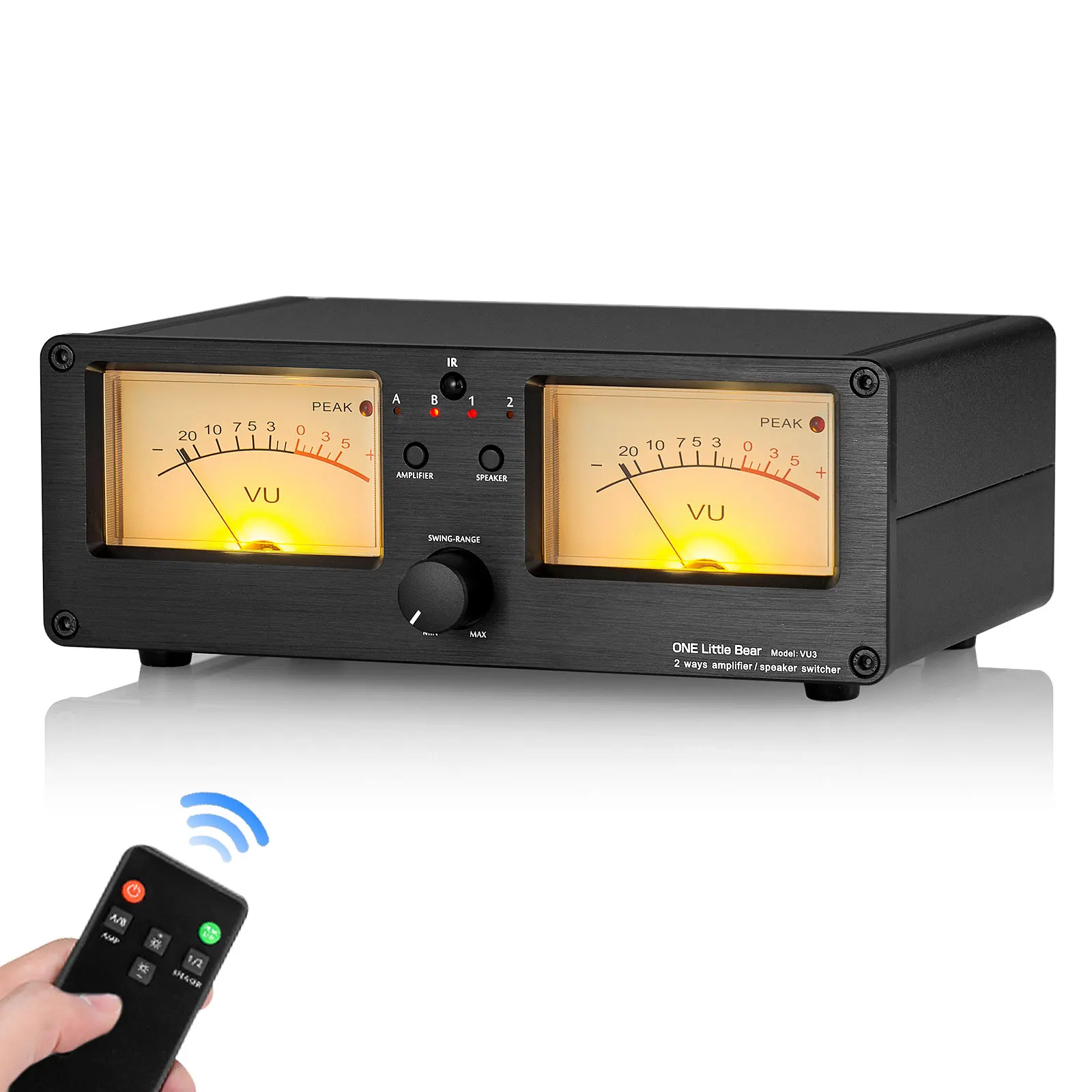 Двухсторонний усилитель One Little Bear VU3 VU Meter динамик с переключателем пультом