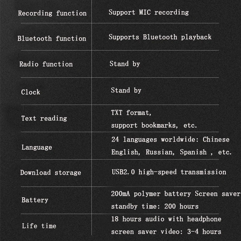 Мини MP3-плеер с зажимом, Bluetooth, с 1,5 дюймовым сенсорным экраном, портативный MP3 музыкальный плеер, металлический аудиоплеер с FM для бега