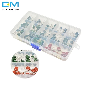 

140PCS 14valuesX10pcs Mylar Film Capacitor Assorted Kit 630V 2J102J~2J683J 1nF~68nF Polyester film Capacitor 2J222J 2J152J