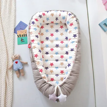 

85X50cm Portable Travel Bed Baby Nest Newborn Cocoon for Boys Girls Infant Cotton Crib