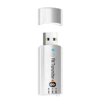 

Bluetooth USB Adapter 5.0 Music Audio Transceiver Universal Portable USB Adapter Receiver FM Transmitter