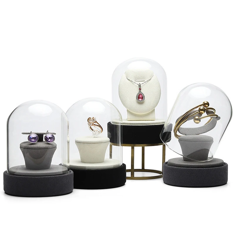 New jewelry display props, rings, bracelets, earrings, pendants, microfiber dustproof ornaments, base customization, wholesale