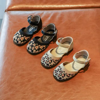 

2020 Spring Girl Shoes Leopard Mary Janes