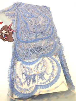 

Jolin-56.6829 embroidered Mesh Tulle fabric Factory price sequins Nigerian lace fabrics