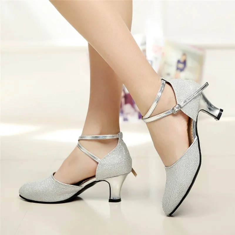Women Ballroom Tango Latin Salsa Dancing Shoes Sequins Shoes Social Dance Party Shoe for WomenLadiesGirlsTango Salsa #2g29 (6)