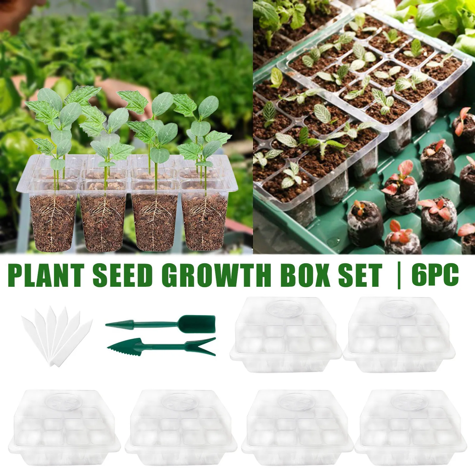 Семя стартовый набор лотков 6 штук в упаковке Ночное белье Ящики для рассады