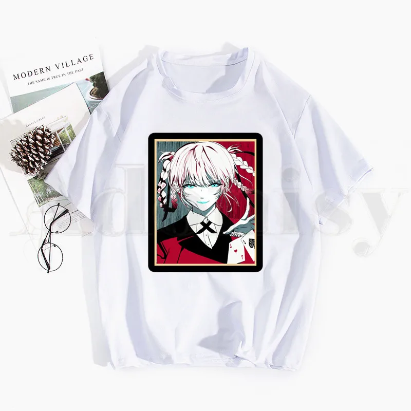 

Japanese Manga Anime Kakegurui Yumeko Jabami Fashion T Shirts Tops Tees Men Women Short Sleeve Casual T Shirt Streetwear Funny