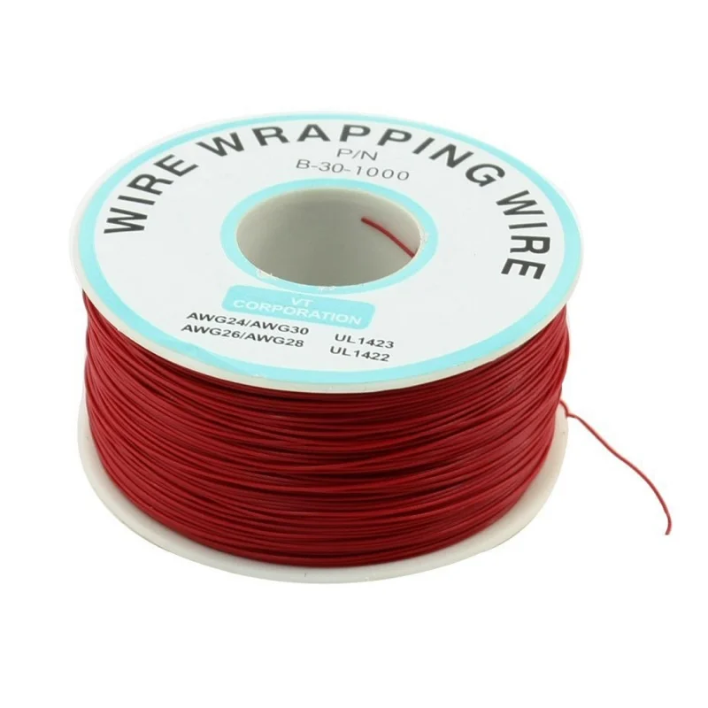 

200 m insulated tin-plated copper wire insulated lap paper roll red