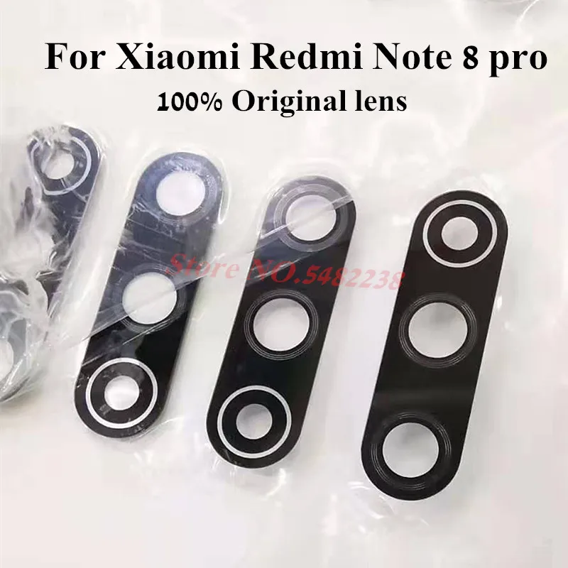 100% Оригинальный стеклянный объектив задней камеры для Xiaomi Redmi Note 8 pro чехол
