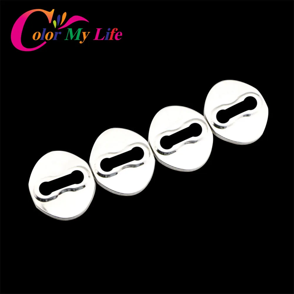

Color My Life Stainless Steel Car Door Lock Cover Decorative Covers Sticker for Mazda CX 5 CX-4 CX 4 CX-5 Cx5 3 6 323
