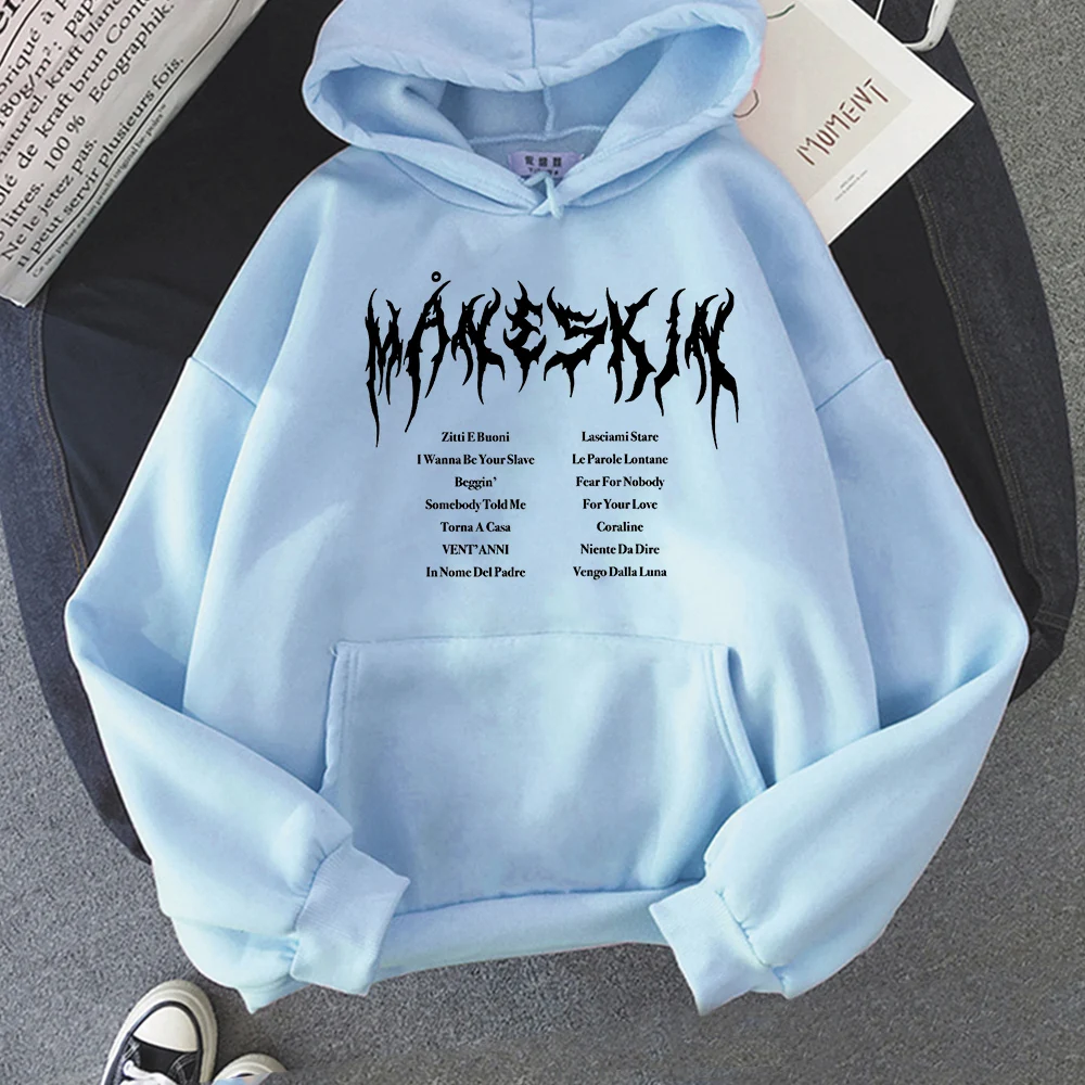 Maneskin Unisex Streetwear Hoodie Men's Hooded Sweatshirts Branded Men's Clothing Fashion Oversized Hoodies Women Tops Clothes - Image 6