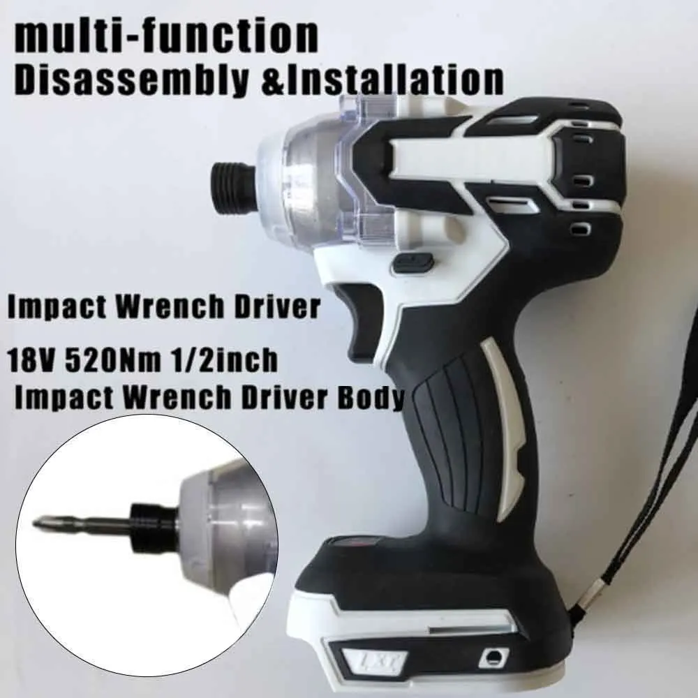 

Supply Impact Wrench 1pc Driver 18V Cordless White Electric LED lights
