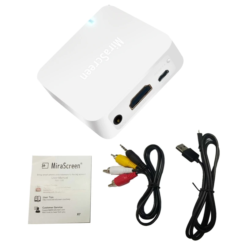 MiraScreen X7 G2 автомобильный тв ключ приемник беспроводной Wifi HDMI Miracast HD tv дисплей палка для iPhone 11 для huawei P20 ios Android - Цвет: White X7