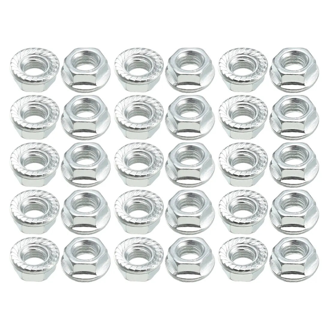 

uxcell Carbon Steel Serrated Flange Hex Lock Nuts