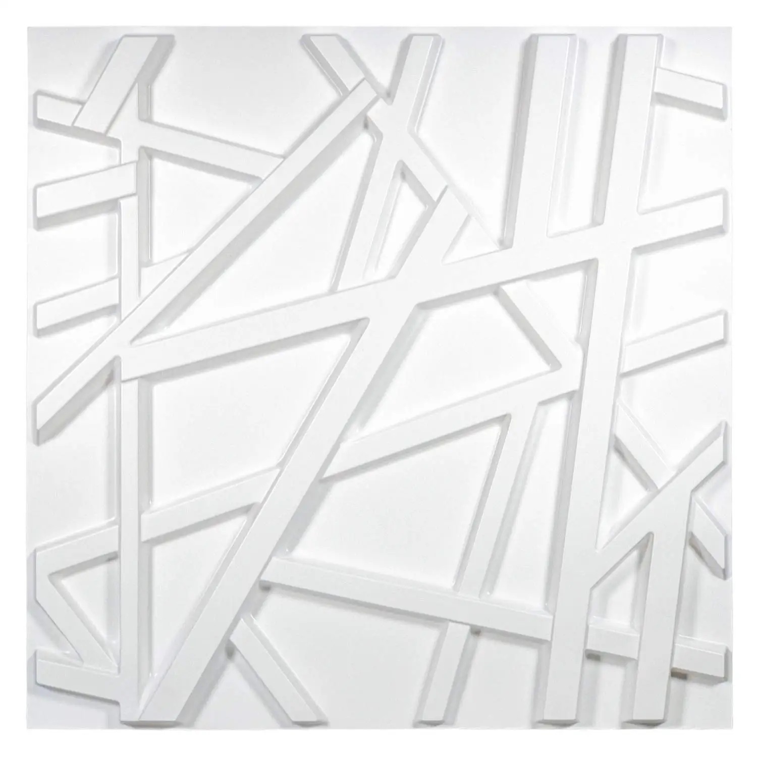 Art3d 50x50cm Home Decoration  PVC 3D Wall Panels Geometric Crossing Lines for Living Room and Office(12-Sheet)x