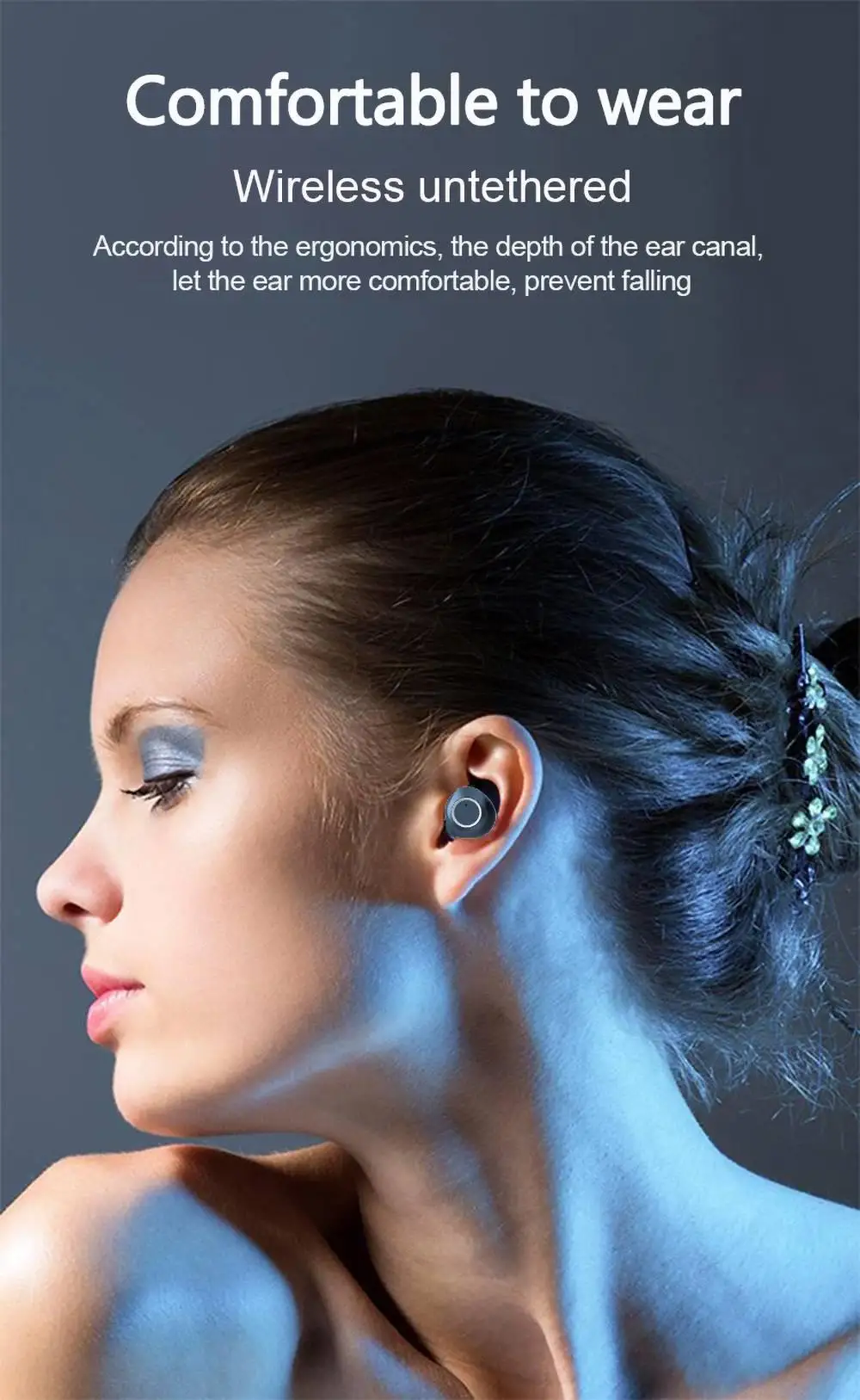 Makibes Wireless Bluetooth Headphones, Qualcomm aptX Stereo Sound Touch Control 26H Playtime Built-in Mic Sport in Ear Earphones_8