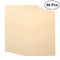 50Pcs A4 Paper Sheets Parchment Retro Paper for Certificate and Diploma 90g (Light Brown)