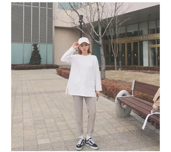 

Women Fashion gray T-shirt Graphic Cute Cartoon Tshirt Korean Style Top white