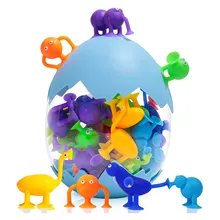 

2022 38pcs Suction Toy With Eggshell Storage Sensory Fidget DecompressionToy Educational Building Block Toy Girl&Boy Kids Gifts