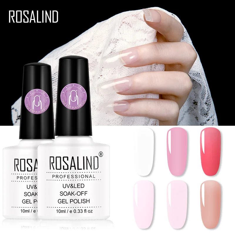 ROSALIND УФ-гель для ногтей один шаг строитель гель поли наращивания маникюра без