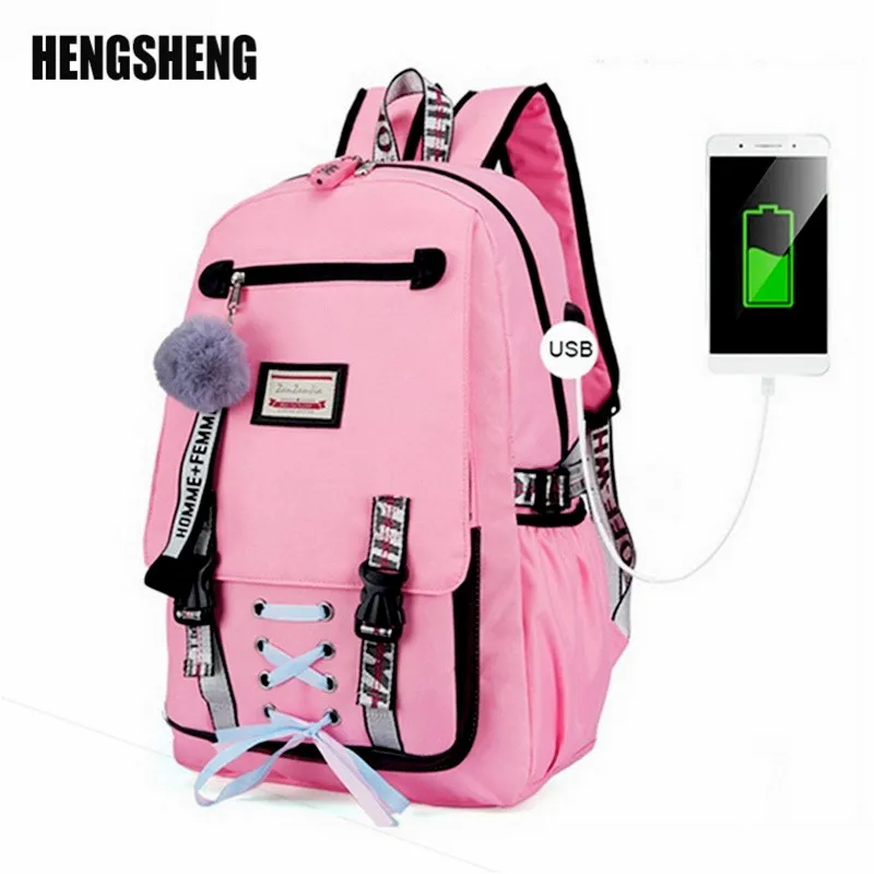 

Large School Bags for Teenage Girls Usb with Lock Anti Theft Backpack Women Book Bag Big High School Bag Youth Leisure College