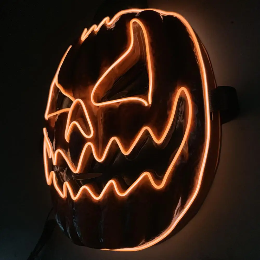 Хэллоуин страшная тыква маска на Хэллоуин вечеринку косплей светящаяся маска для лица реквизит костюм ужас светящаяся маска для танцевального фестиваля