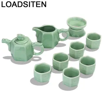 

Ev Dekorasyon Aksesuarlar Vintage Afternoon Garden Decoration Mutfak Aksesuarlari Pot Teapot Chinese Teaware Tea Set