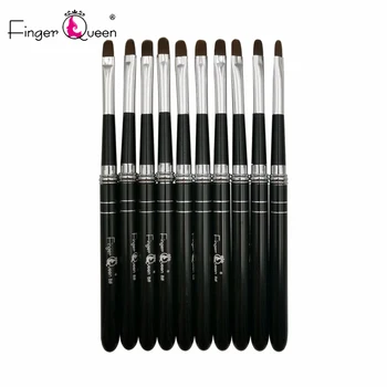 Online 1P Nagel Pinsel Acryl UV Gel Salon Pen Flat Zeichnung Malerei Tipps Maniküre Pinsel Kit Punktierung Werkzeug Schönheit Neue