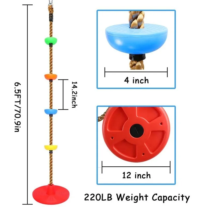 Outdoor Children's Tree Swing Platform Climbing Rope Reel Tree Swing Seat Room Swing Playground Accessories 4