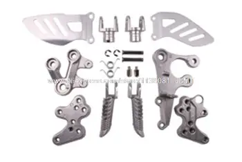 

Motorcycle Front Silver / Black Bracket Footrest GSXR1000 2005 - 2011 fit SUZUKI GSXR1000 Footrest Foot