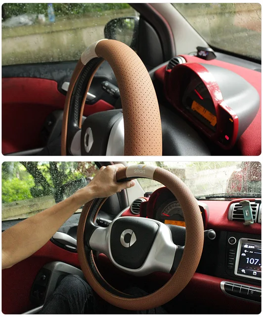 Auto PU Leather Steering Wheel Cover For Smart Fortwo Forfour 453