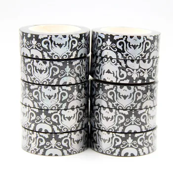

New 10pcs/set 15MM*10M halloween Skeleton design washi tape stationery Adhesive Tape Scrapbooking tape masking tape stickers