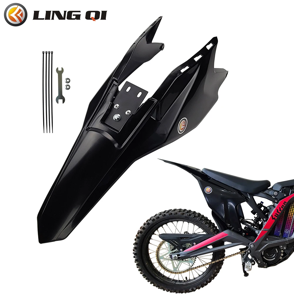 Modified Longer Rear Fender MAX Fit to Surron Sur Ron Light Bee X And S with Extension Side Wings to Protect Lower Leg