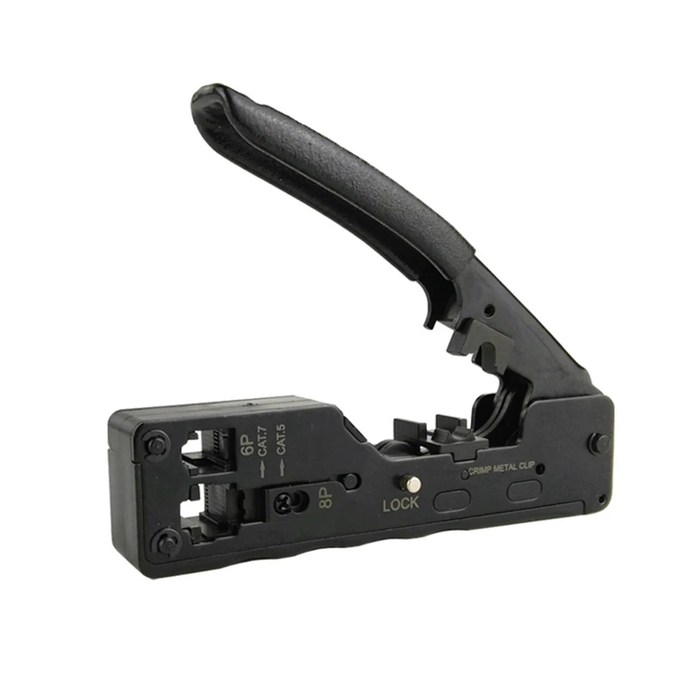 Обжимные плоскогубцы кабель для передачи данных щипцы для RJ45 Cat7 Cat6a Cat6 Cat5 RJ11 RJ12 Мультитул Ручной инструмент 12 модульных штекеров обжимной инструмент