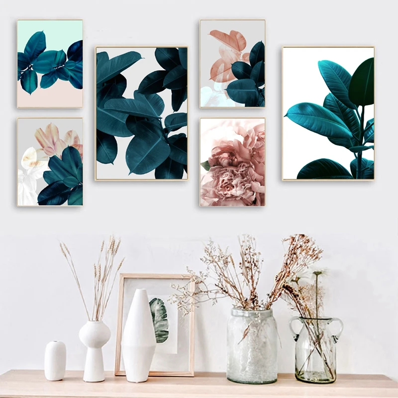 Affiches Nordiques Botaniques De Feuilles Toile Imprim e Peinture De 