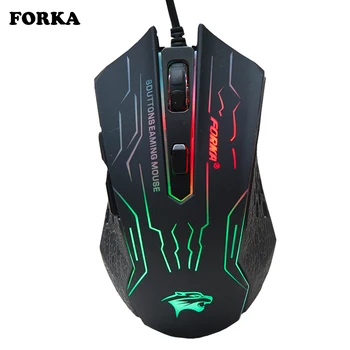 3200DPI Silent Click USB Wired Gaming Mouse Gamer Ergonomics 6Buttons Opitical Computer Mouse For PC Mac