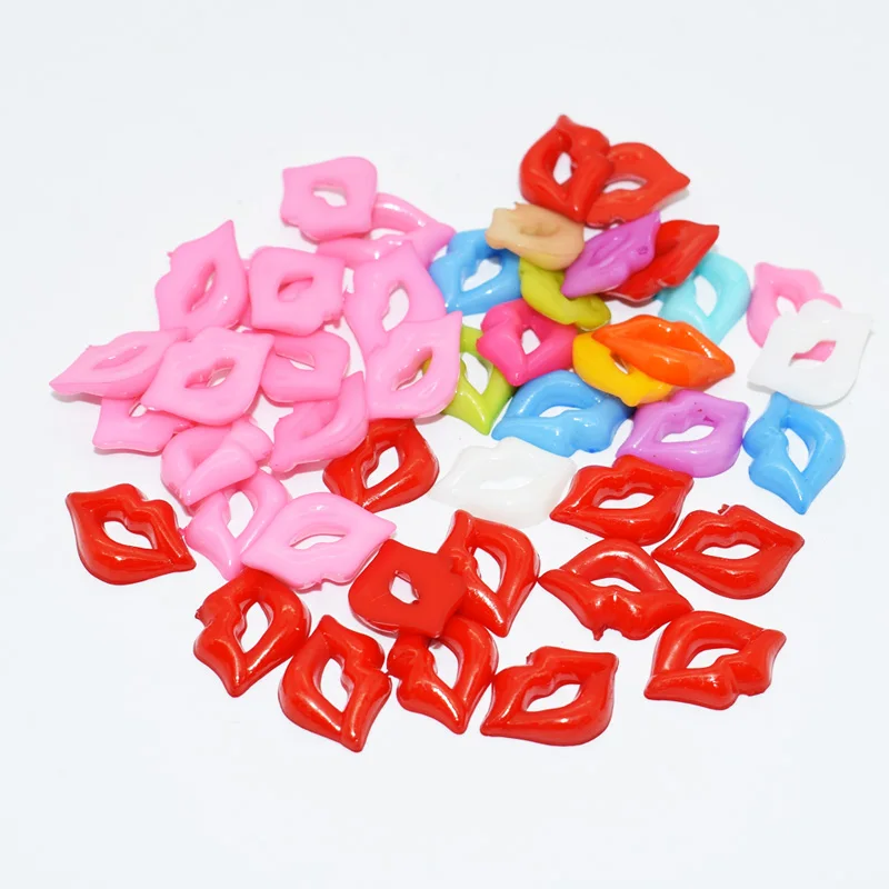 100pcs14x20mm13X18MMPlasticMouthDollMouthLipsAccessoriesDiy