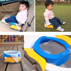 Bebê viagem potty seat 2 in1 portátil assento de vaso sanitário plástico crianças assistente confortável multifuncional ambientalmente fezes